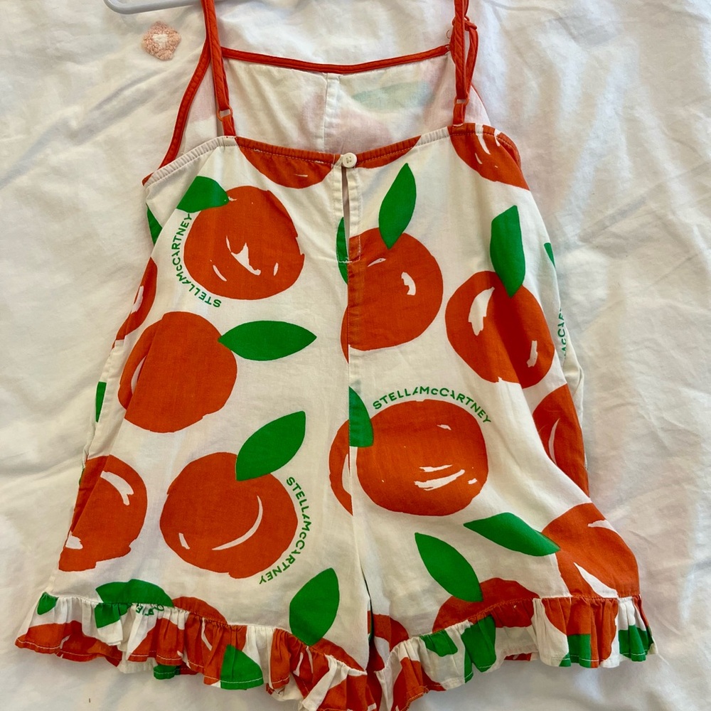 Stella McCartney Toddler Romper with Orange Print
